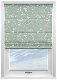 Etched Vine, Eau de Nil - Twist&Fit Roman Blind